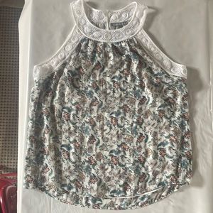 Daniel Rainn- Fancy Lacy Floral Print Tank Blouse